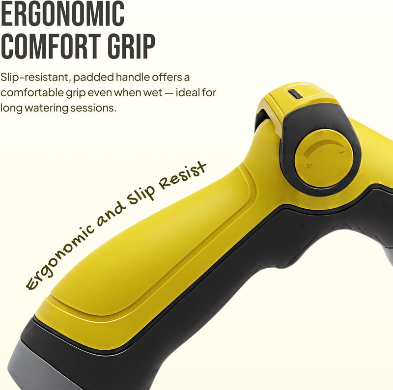 Craft911 Garden Hose Nozzle – 8-Pattern Hose Sprayer with Thumb Control – Watering Tool for Garden, Car Wash, Lawn Care & Pet Shower - Image 5